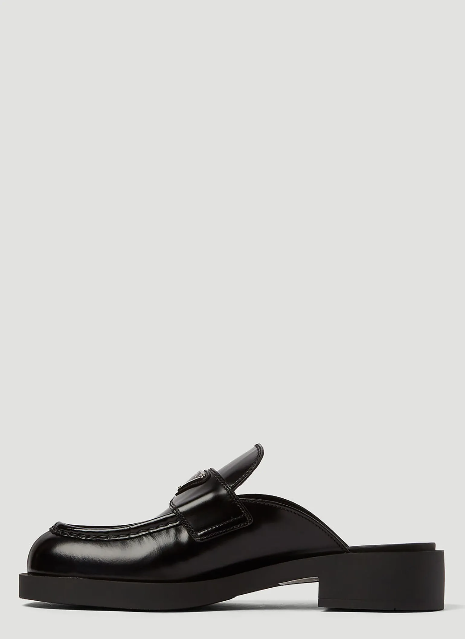 Logo-Plaque Leather Mules