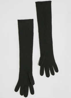 Long Cashmere Knit Gloves