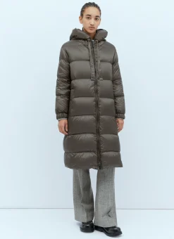 Long Quilted Parka Coat