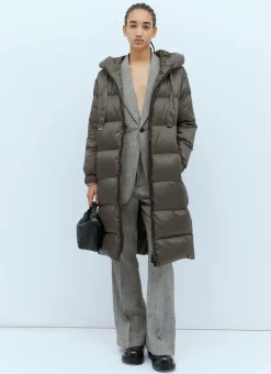 Long Quilted Parka Coat
