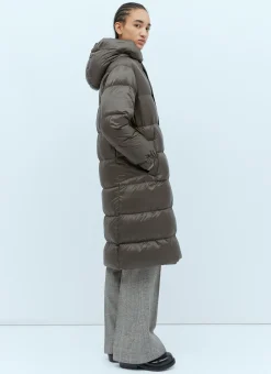 Long Quilted Parka Coat