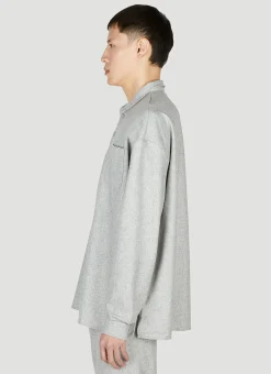 Long Sleeve Knit Polo Top