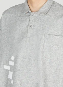 Long Sleeve Knit Polo Top
