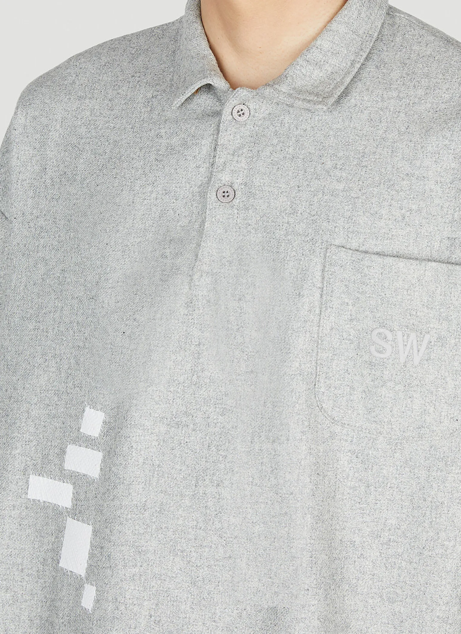 Long Sleeve Knit Polo Top