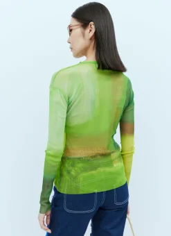 Long Sleeve Mesh Top