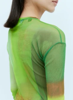 Long Sleeve Mesh Top