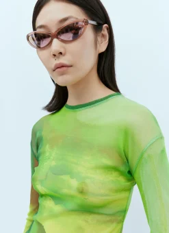 Long Sleeve Mesh Top