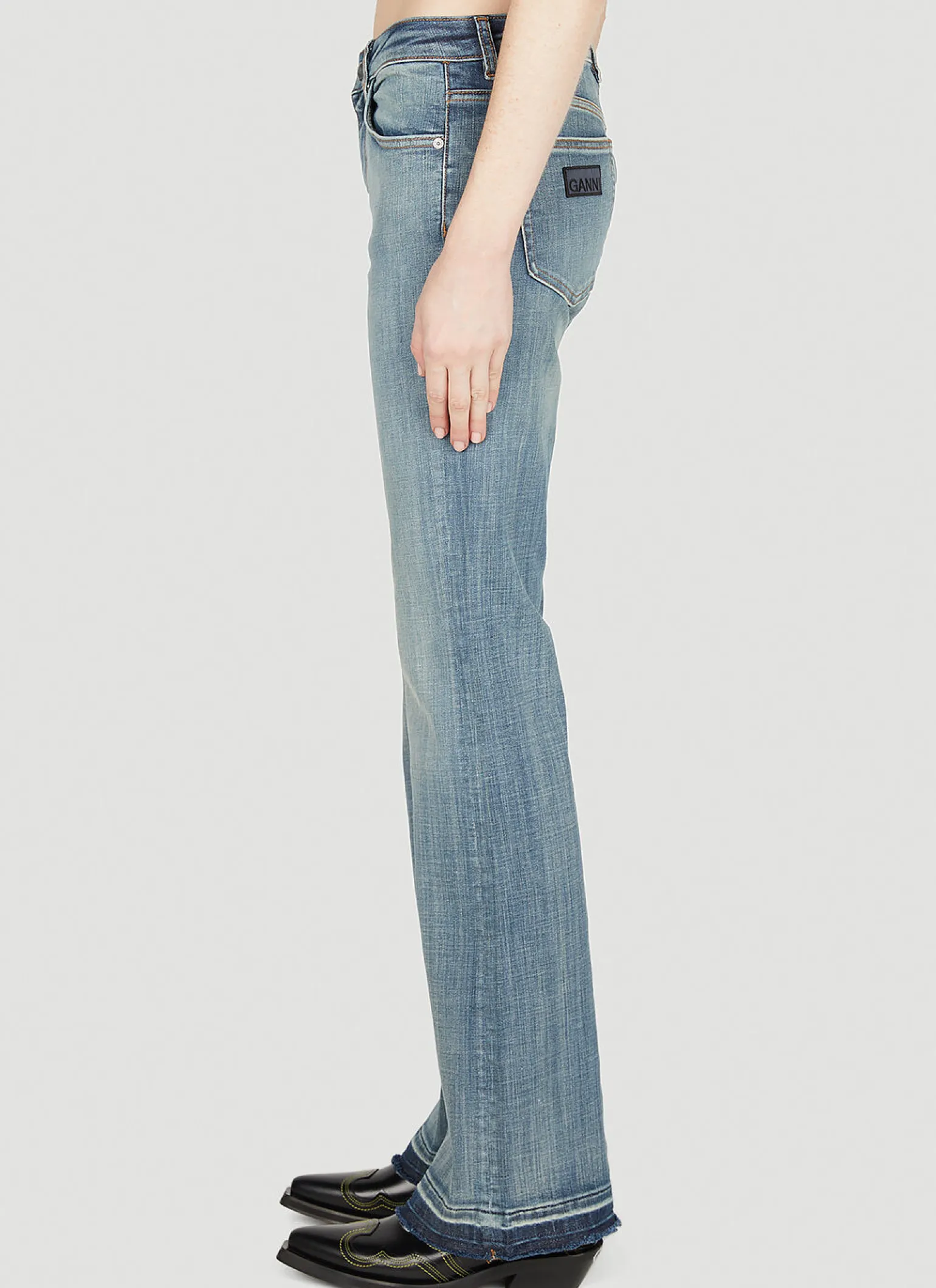 Low Rise Washed Jeans