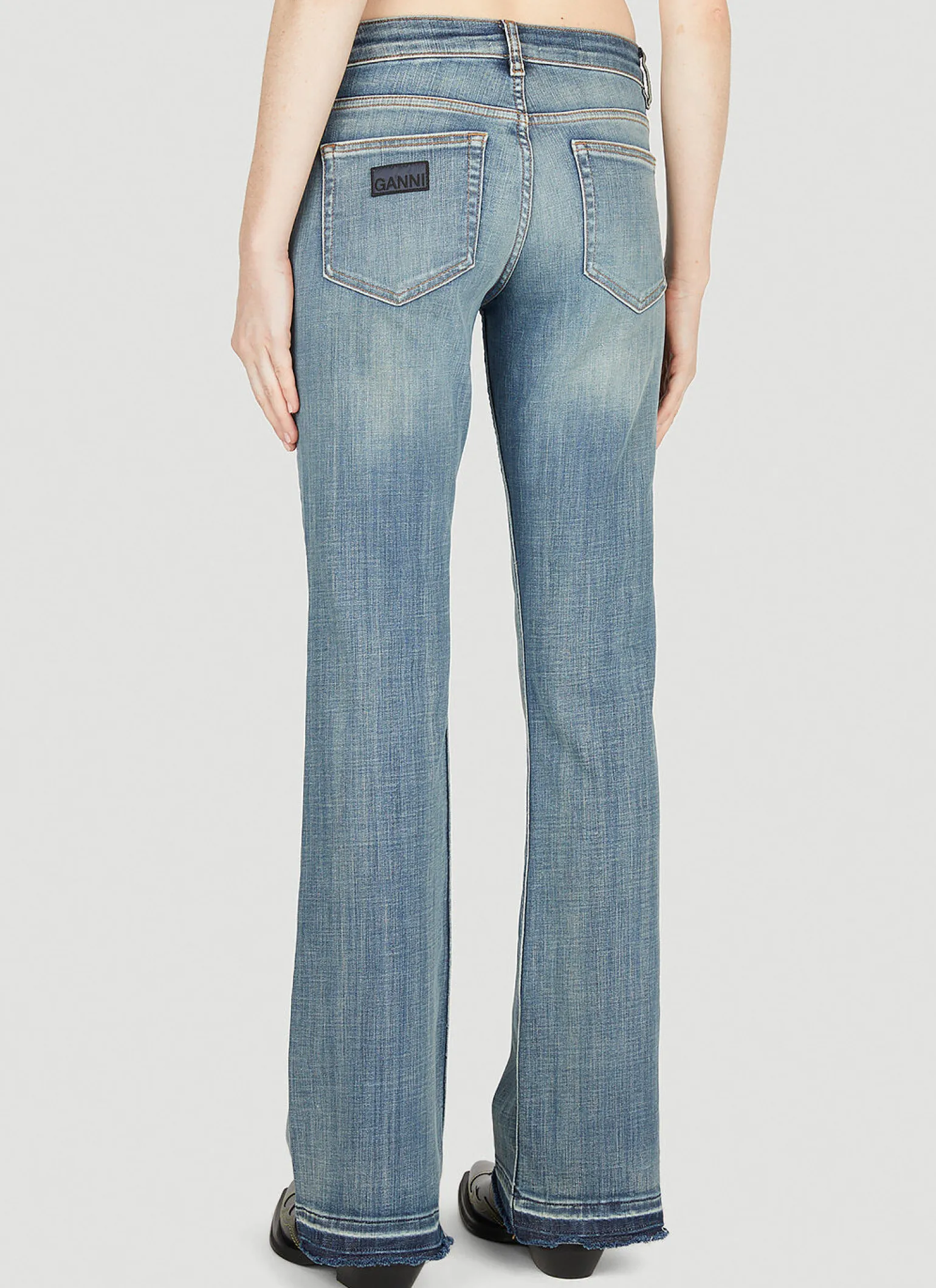 Low Rise Washed Jeans