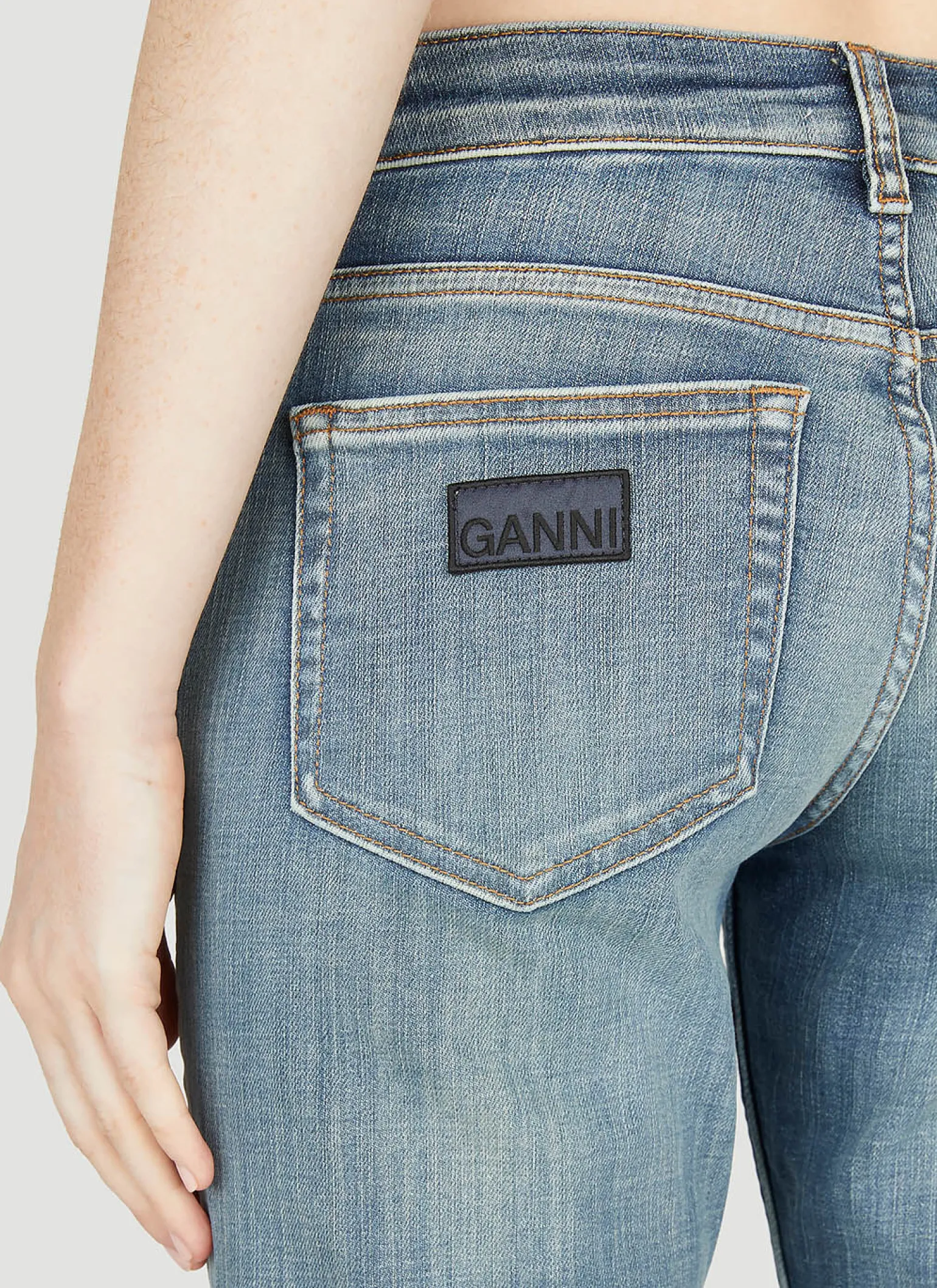 Low Rise Washed Jeans