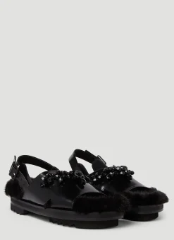 Low Trek Faux Fur Sandals