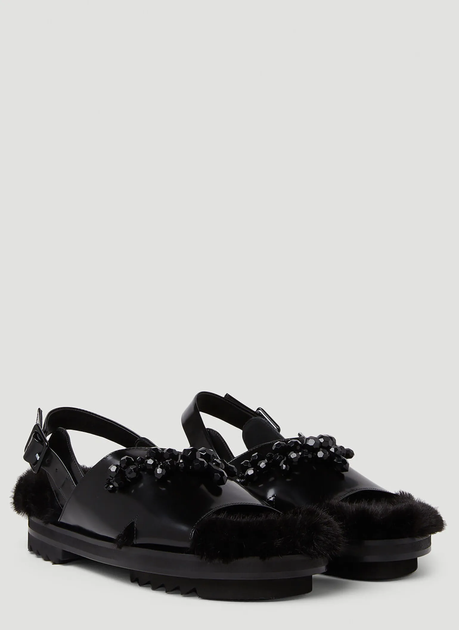 Low Trek Faux Fur Sandals