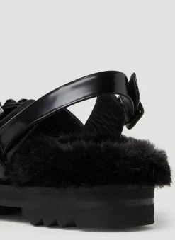 Low Trek Faux Fur Sandals