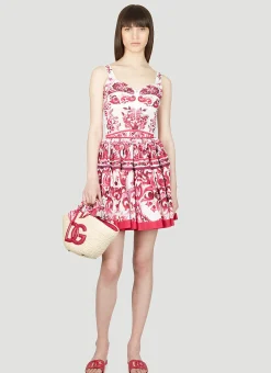 Majolica Print Bustier Top