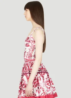 Majolica Print Bustier Top