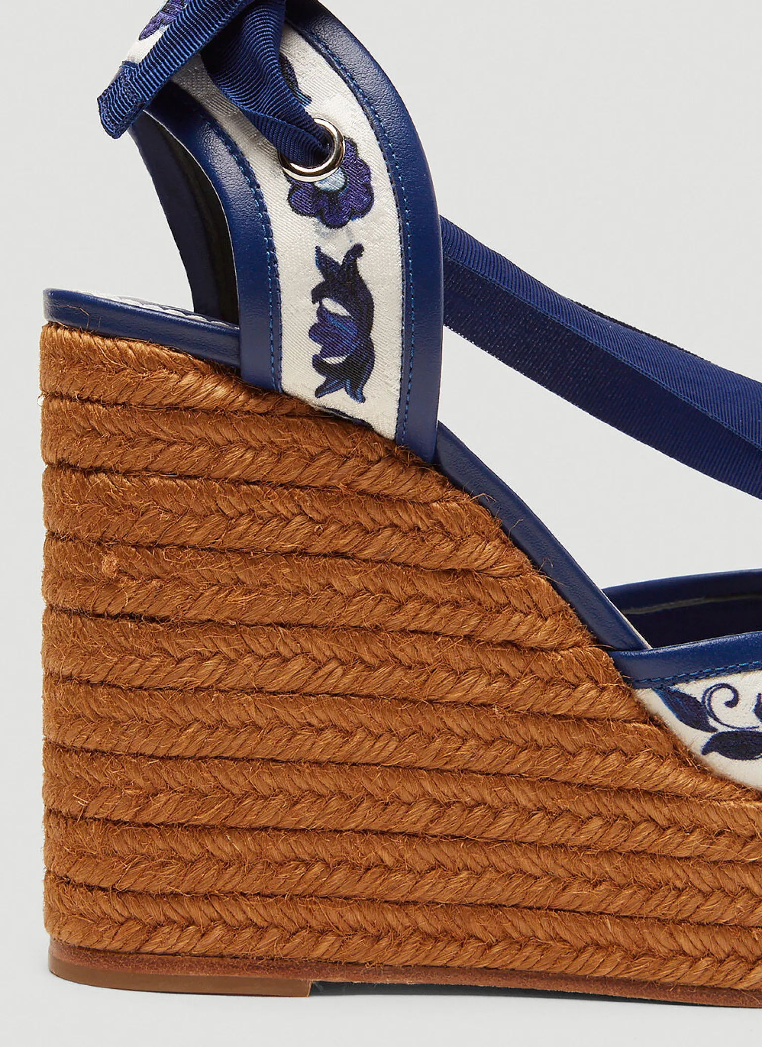 Majolica Print Espadrille Wedges