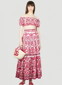 Majolica Print Maxi Skirt