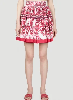 Majolica Print Skirt