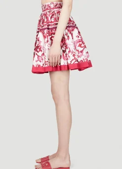 Majolica Print Skirt