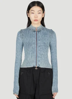 M-Anafi Ribbed Zip Top