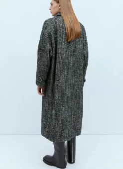 Marled Long Wool Coat