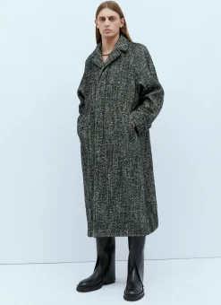 Marled Long Wool Coat