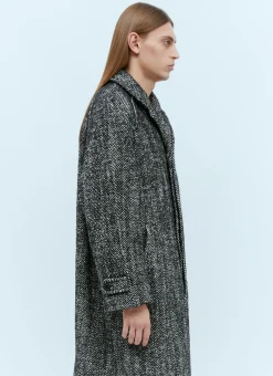 Marled Long Wool Coat