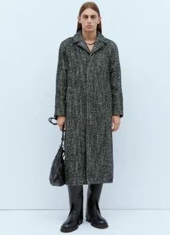 Marled Long Wool Coat