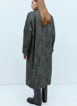 Marled Long Wool Coat