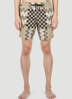 Martin Pixel Check Swim Shorts