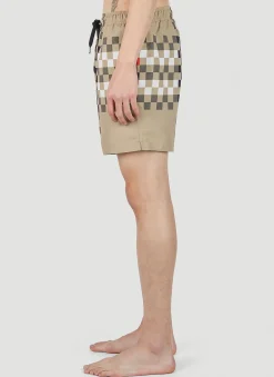 Martin Pixel Check Swim Shorts