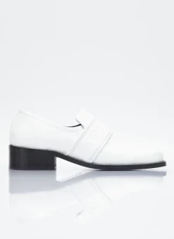 Maxi Croco Embossed Leather Loafers