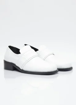 Maxi Croco Embossed Leather Loafers