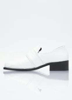 Maxi Croco Embossed Leather Loafers