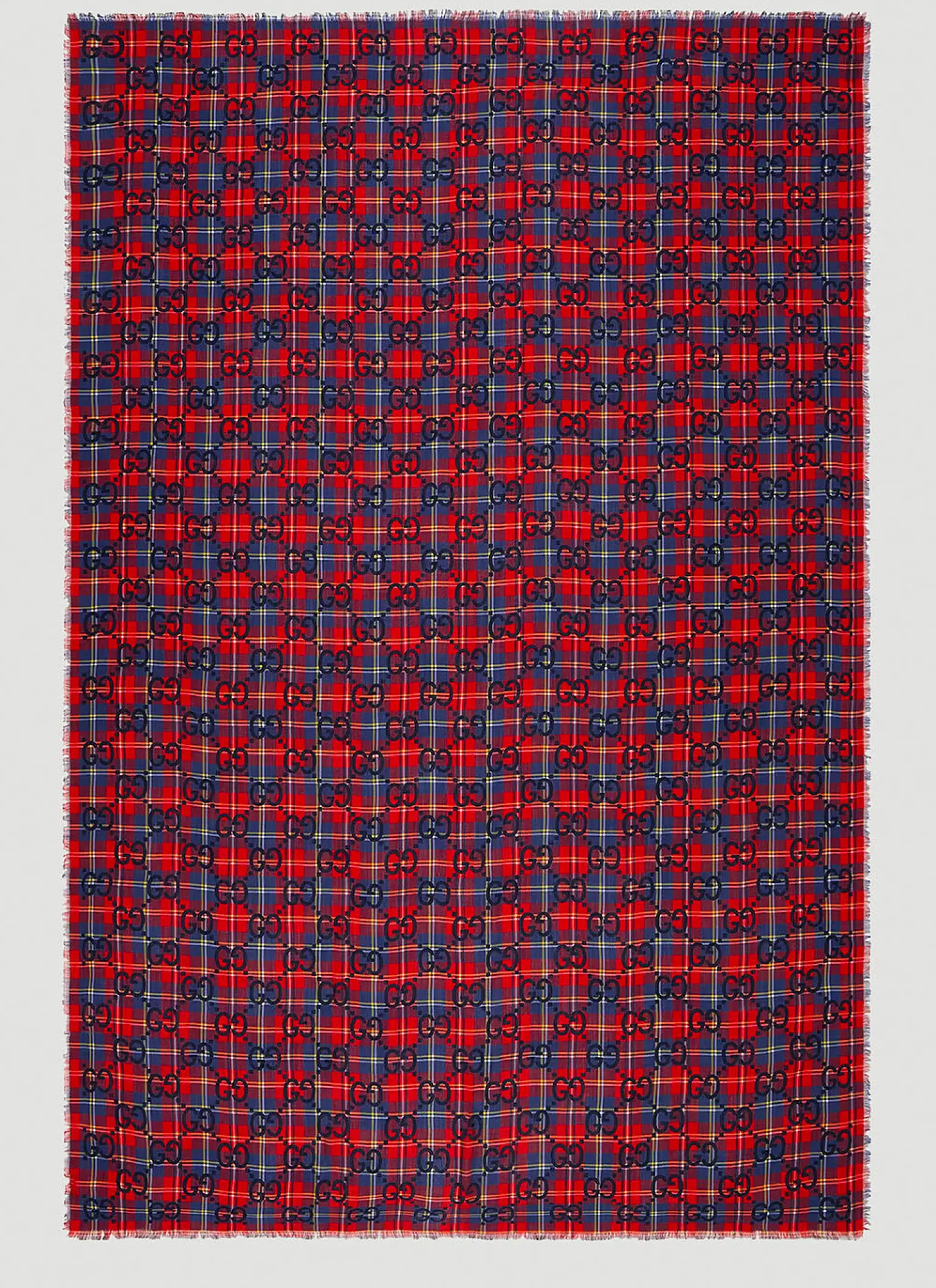 Maxi Gg Tartan Scarf