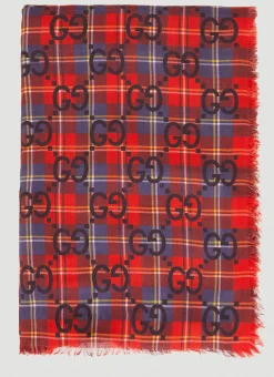 Maxi Gg Tartan Scarf