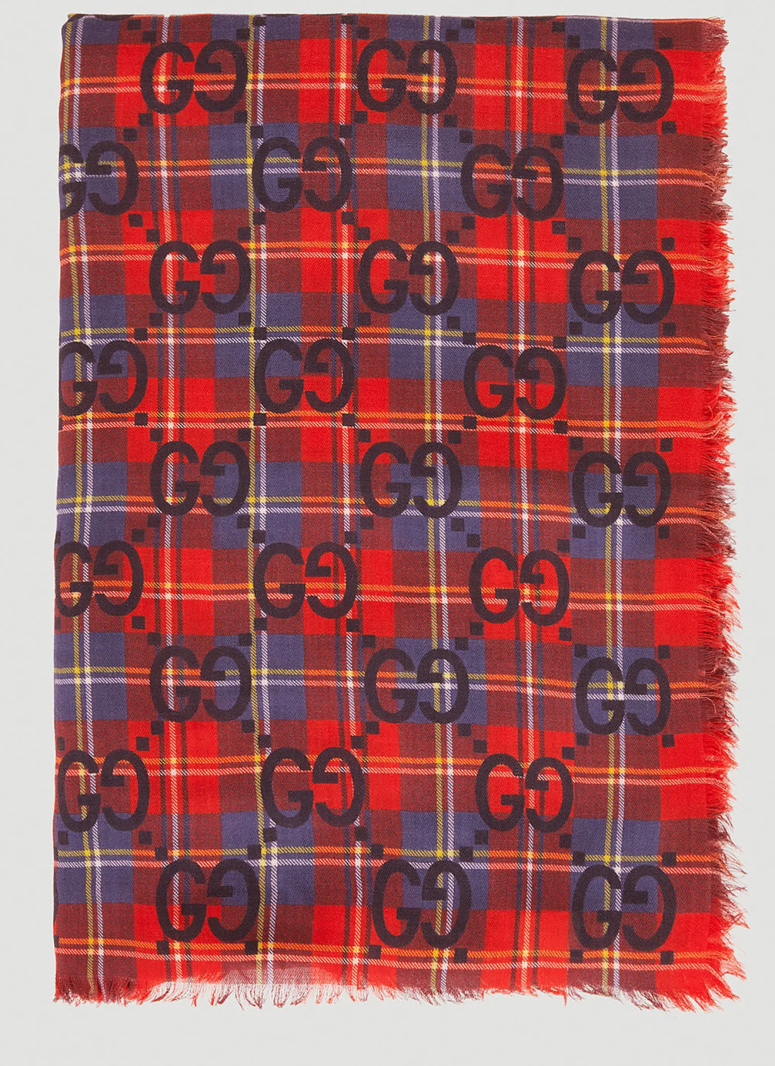 Maxi Gg Tartan Scarf