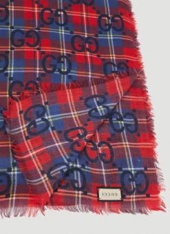 Maxi Gg Tartan Scarf