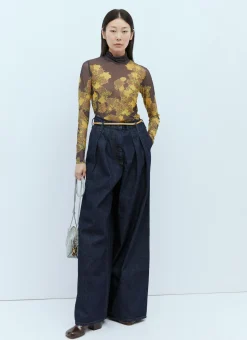 Mesh High Neck Top