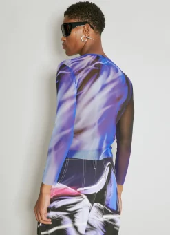 Mesh Long Sleeve Top