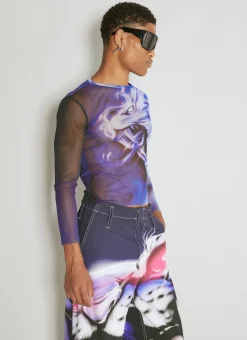 Mesh Long Sleeve Top