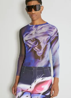 Mesh Long Sleeve Top