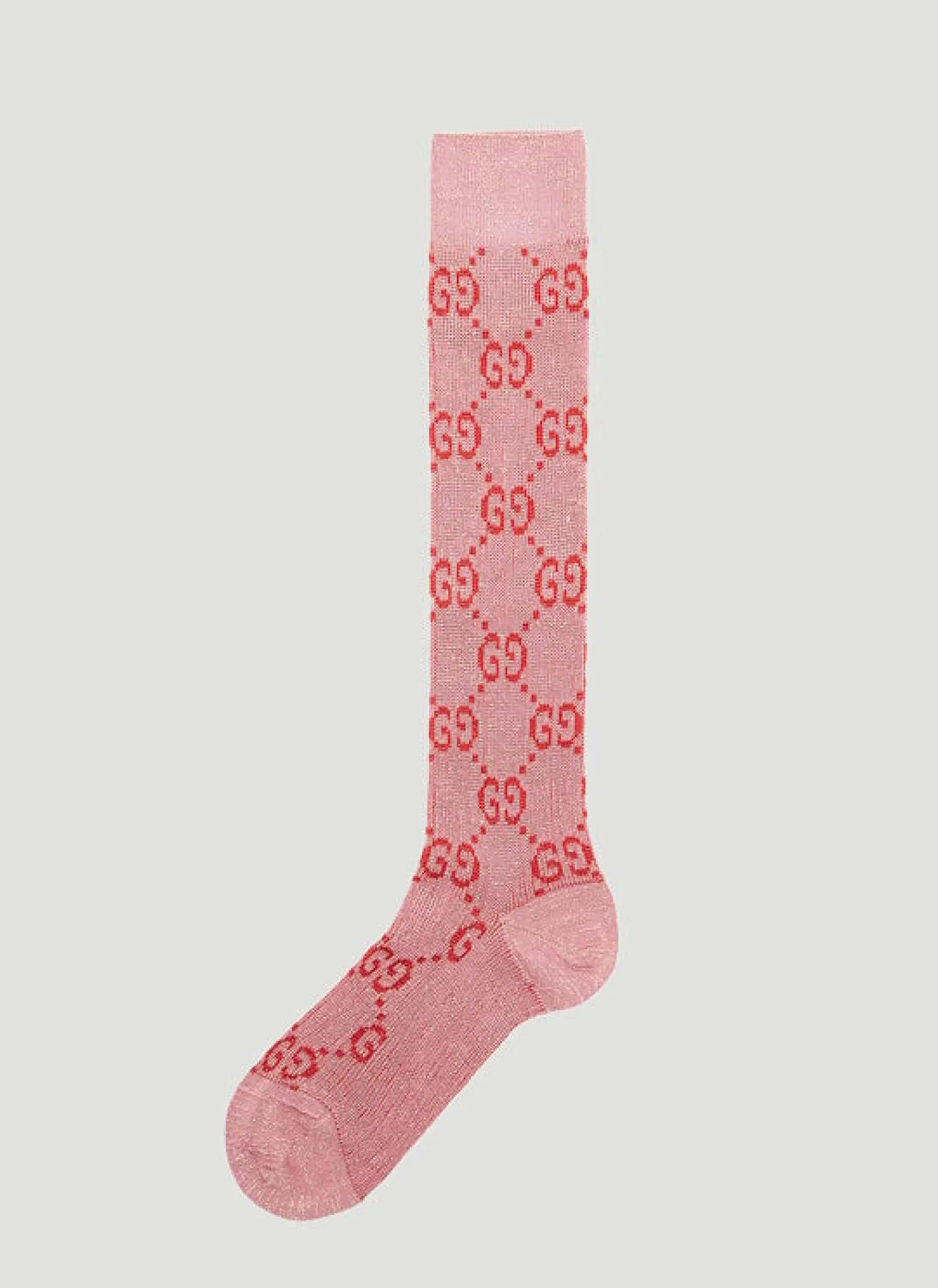 Metallic Interlocking G Motif Calf Socks