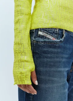 Metallic Logo Print Sweater