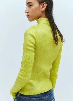 Metallic Logo Print Sweater