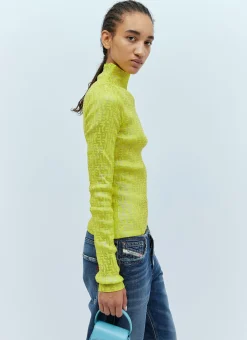 Metallic Logo Print Sweater
