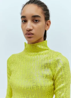 Metallic Logo Print Sweater