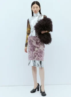 Metallic-Coated Leather Vest