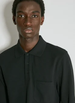 Micro Waffle Knit Polo Shirt