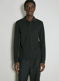 Micro Waffle Knit Polo Shirt
